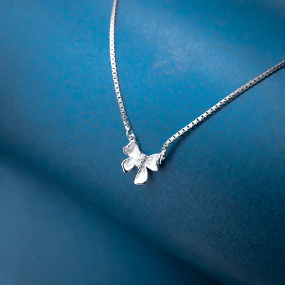 Silver Butterfly Crystal Necklace