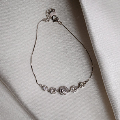 Sterling Floral CZ Bracelet