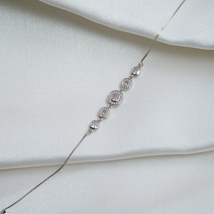 Sterling Floral CZ Bracelet