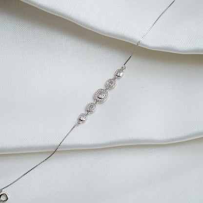 Sterling Floral CZ Bracelet