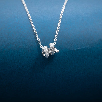 Silver Butterfly Crystal Pendant Necklace