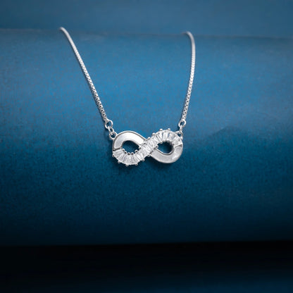 Silver Infinity Crystal Necklace