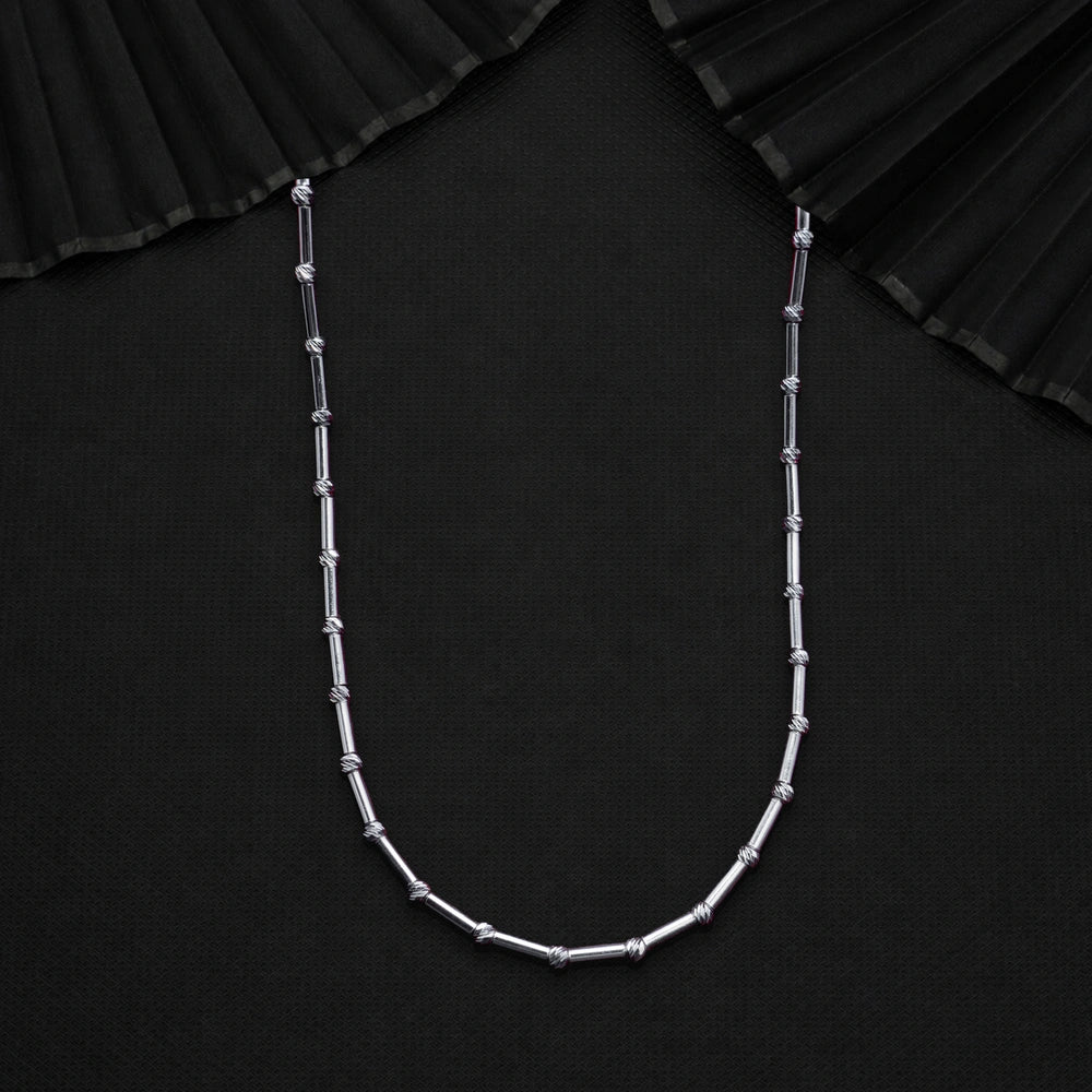 Geometric Silver Bar Necklace