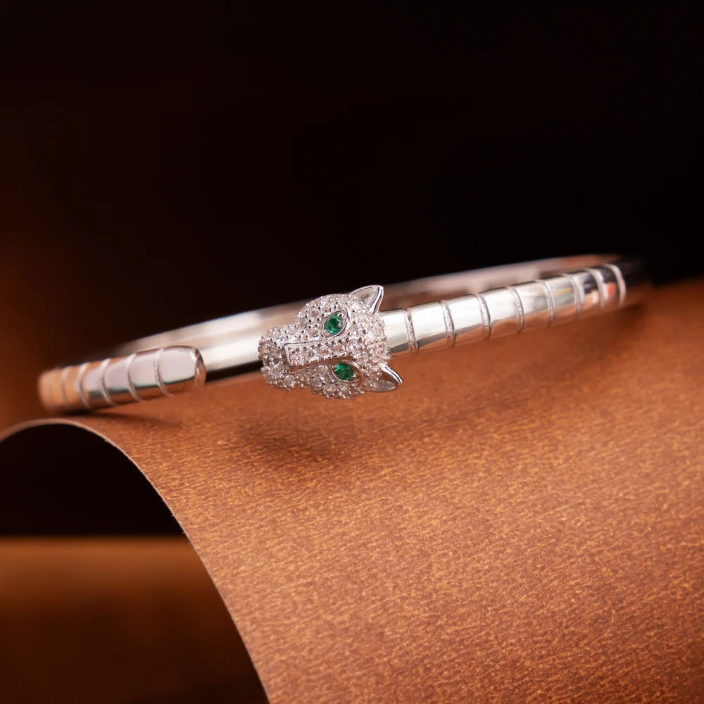 Luxury Panther Head Diamond Bracelet
