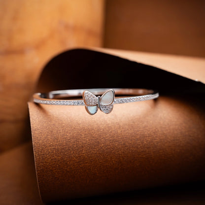 Elegant Butterfly Silver Bracelet