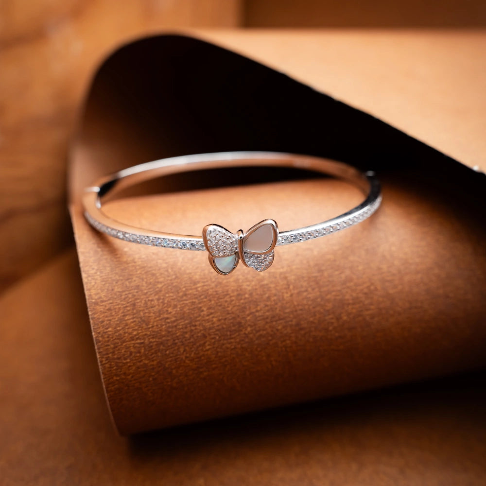 Elegant Butterfly Silver Bracelet
