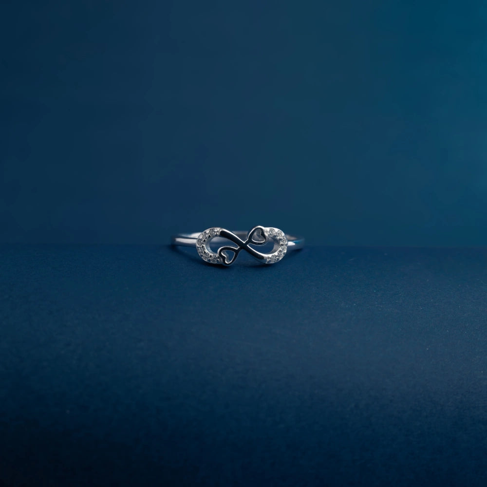 Infinity Hearts Crystal Ring