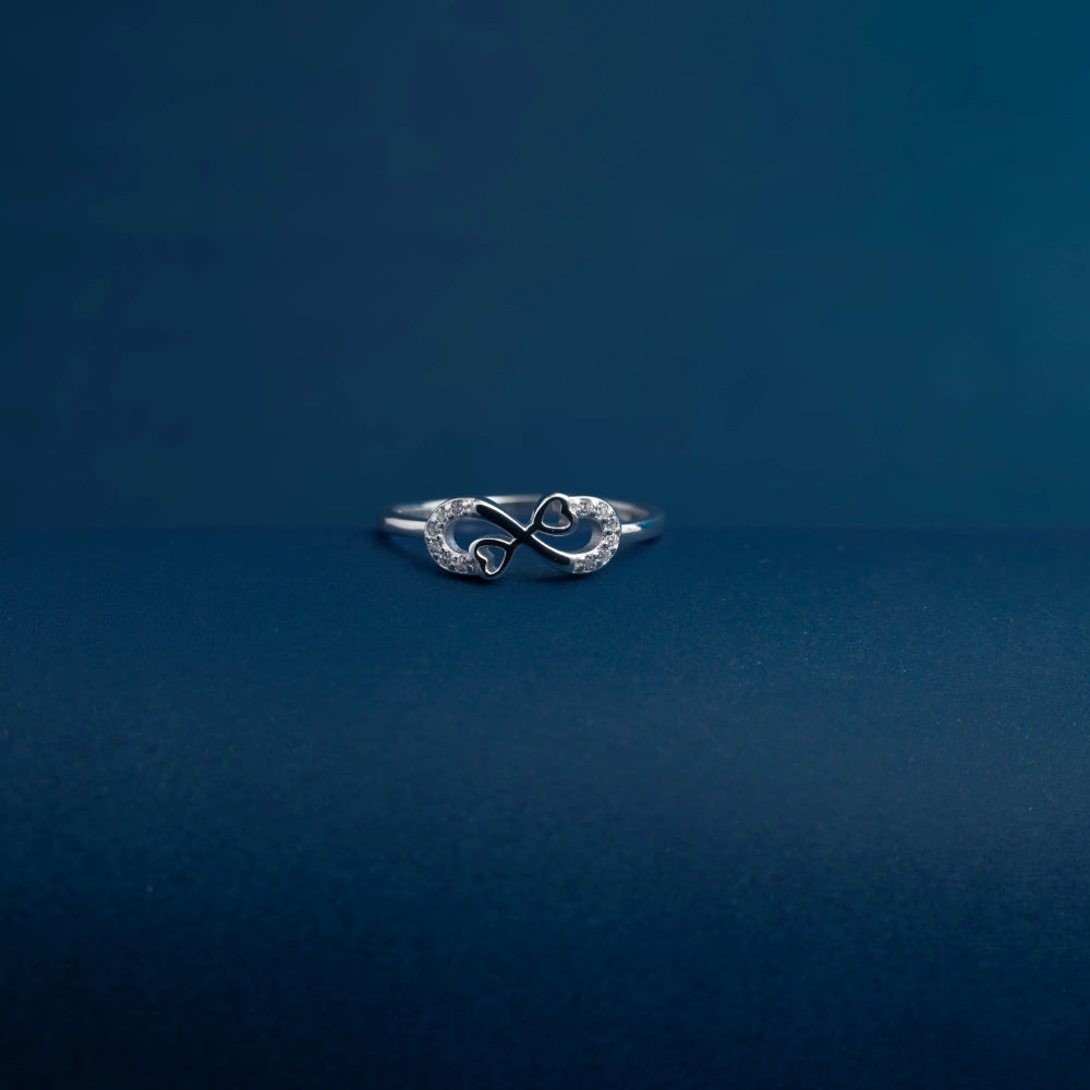 Infinity Hearts Crystal Ring