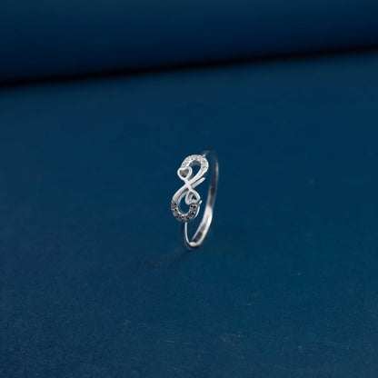 Infinity Hearts Crystal Ring