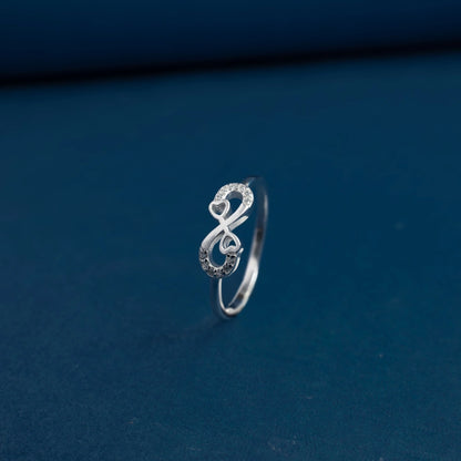 Infinity Hearts Crystal Ring