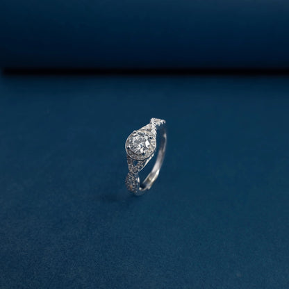 Twisted Halo Brilliance Ring