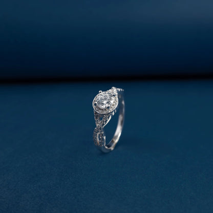 Twisted Halo Brilliance Ring