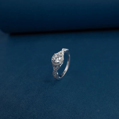 Twisted Halo Brilliance Ring