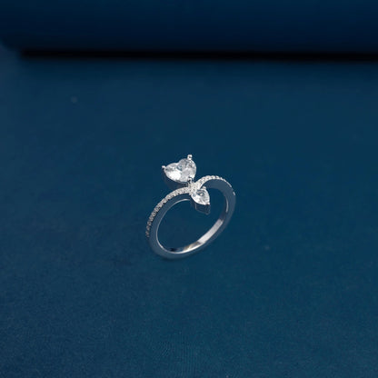 Twin Heart Elegance Ring
