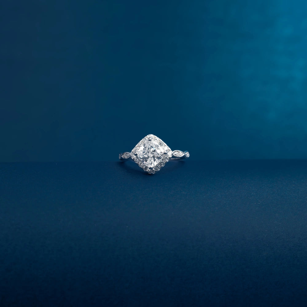 Royal Cushion Halo Ring