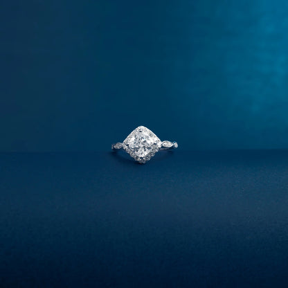 Royal Cushion Halo Ring