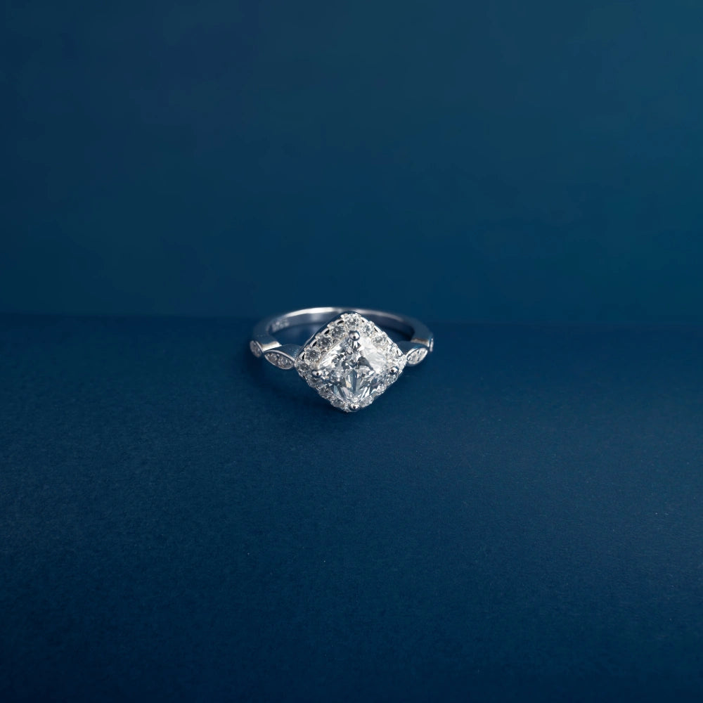 Royal Cushion Halo Ring