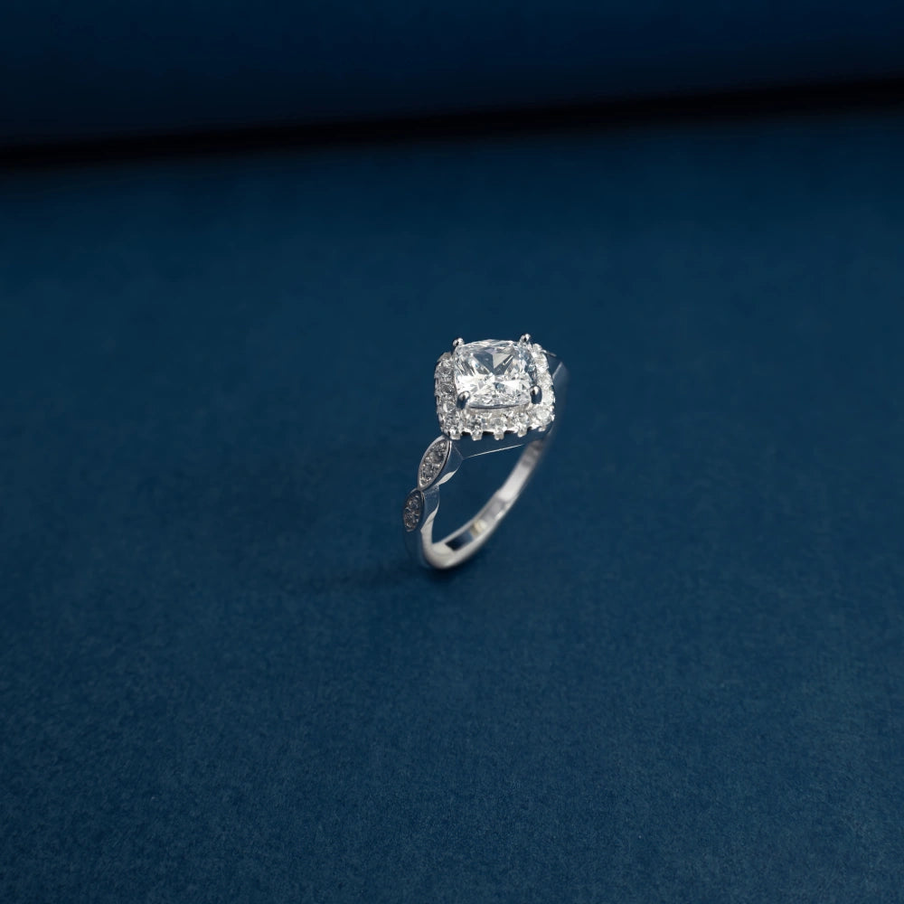 Royal Cushion Halo Ring