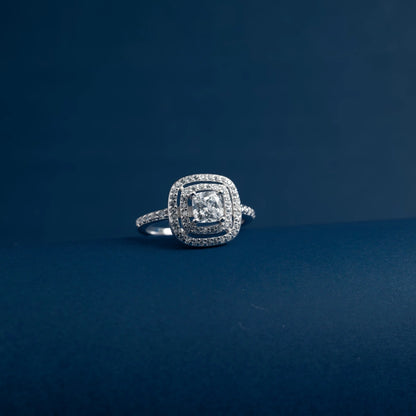 Imperial Cushion Halo Ring
