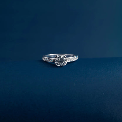 Luna Halo Crystal Ring