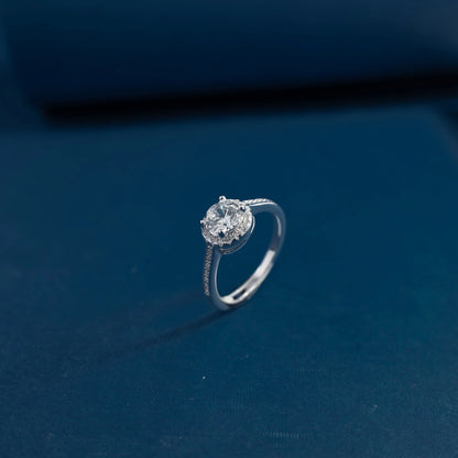Celestial Halo Solitaire Ring