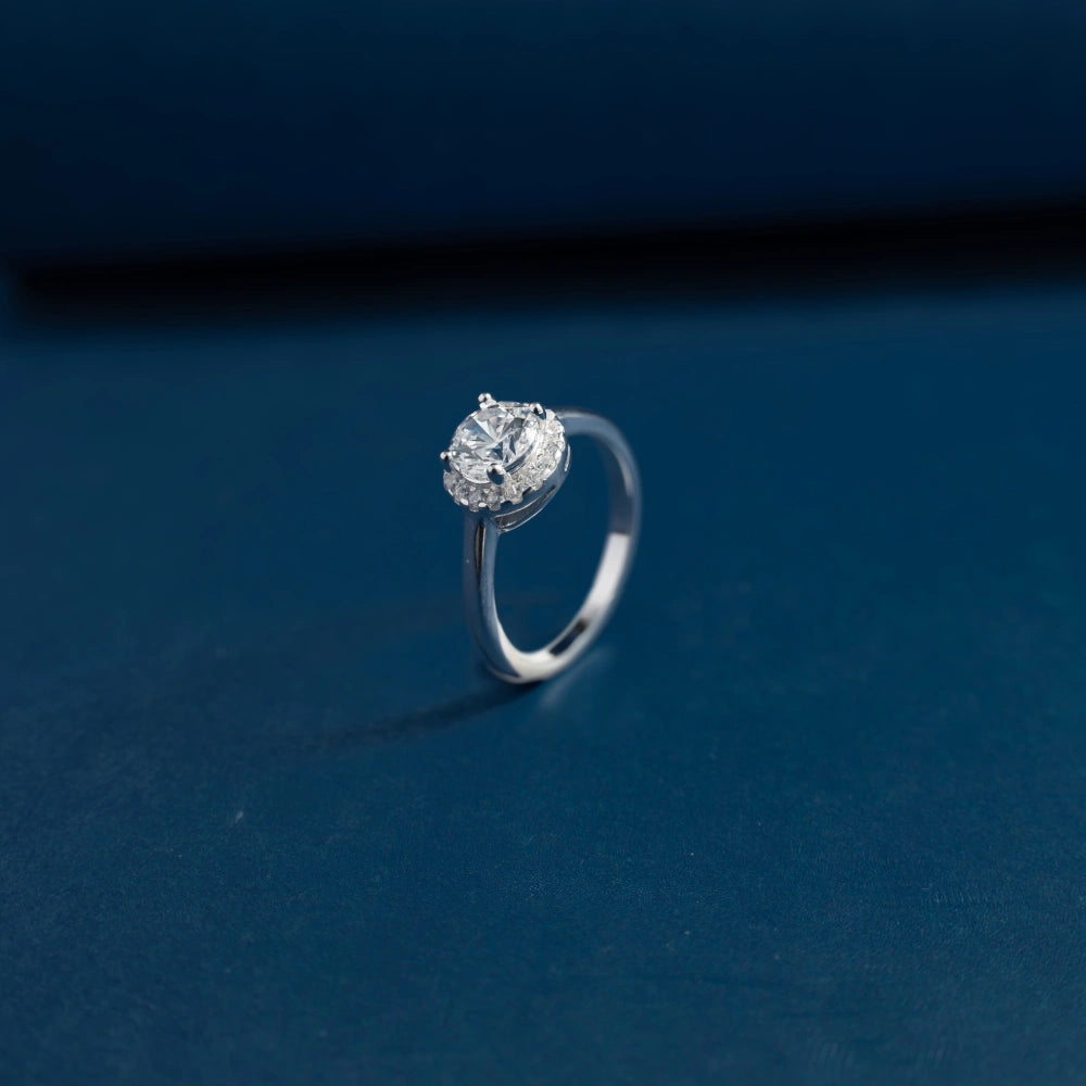 Celestial Halo Solitaire Ring