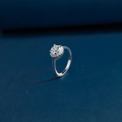 Celestial Halo Solitaire Ring