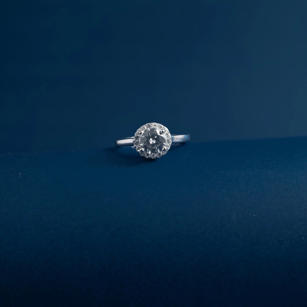 Celestial Halo Solitaire Ring