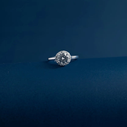 Celestial Halo Solitaire Ring
