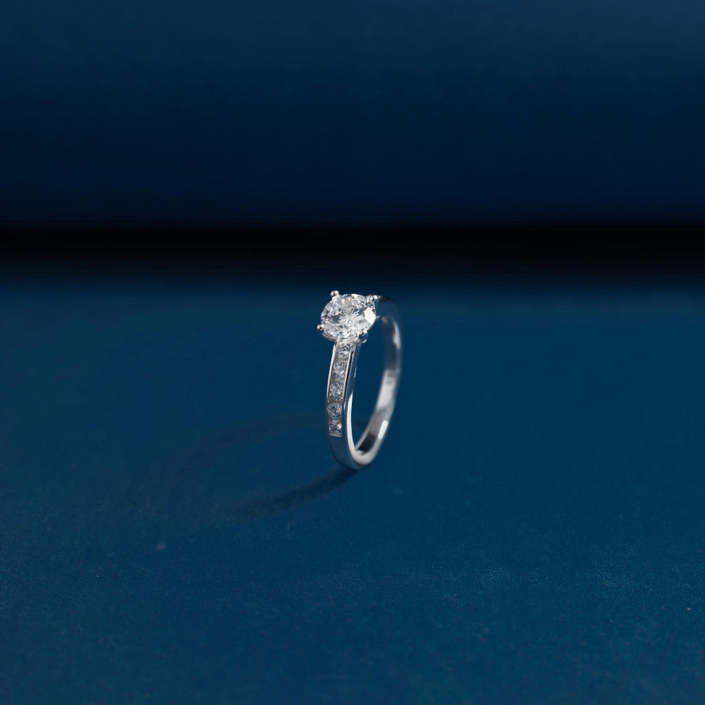 Solitaire Brilliance Crystal Ring