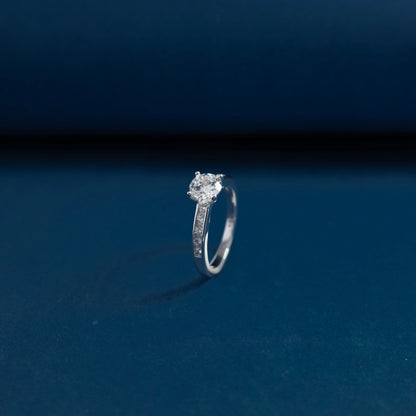 Solitaire Brilliance Crystal Ring