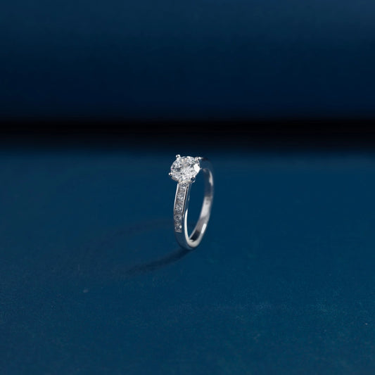 Solitaire Brilliance Crystal Ring