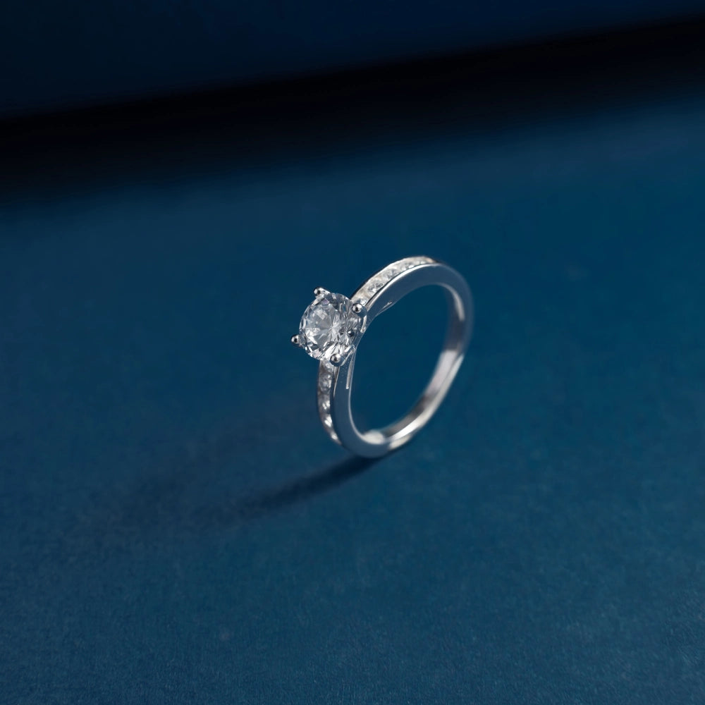 Solitaire Brilliance Crystal Ring