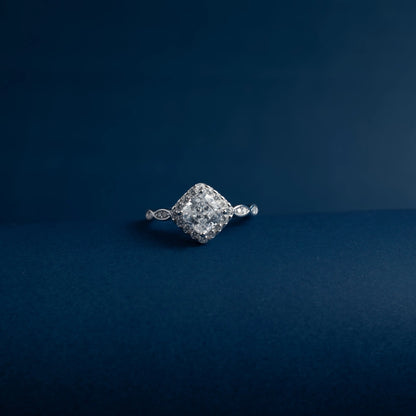 Royal Cushion Halo Ring
