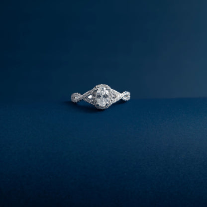 Royal Halo Solitaire Ring