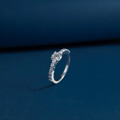 Radiant Solitaire Eternity Ring