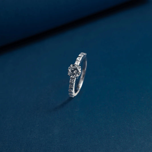 Radiant Solitaire Eternity Ring