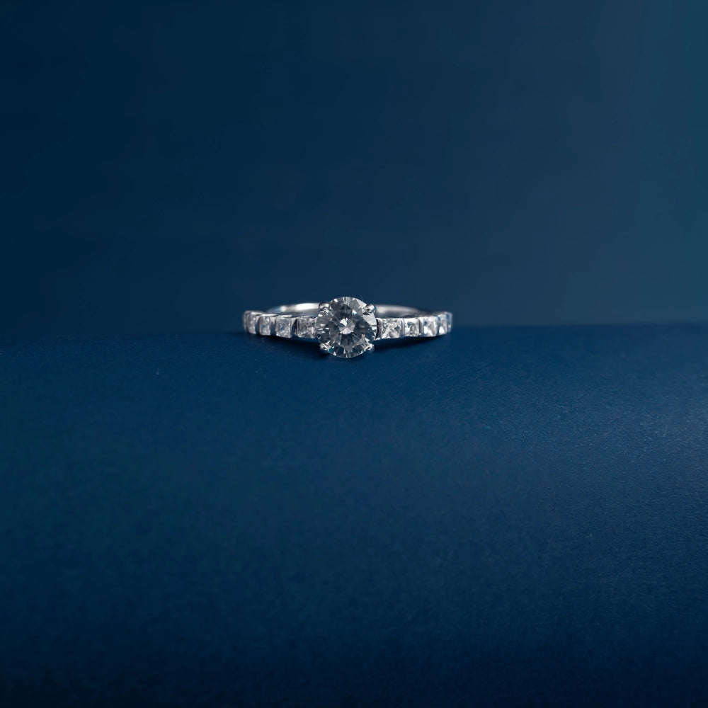 Radiant Solitaire Eternity Ring