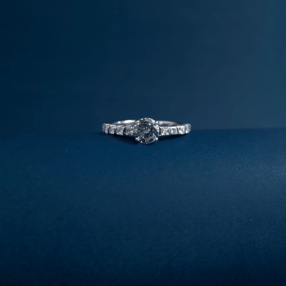 Radiant Solitaire Eternity Ring