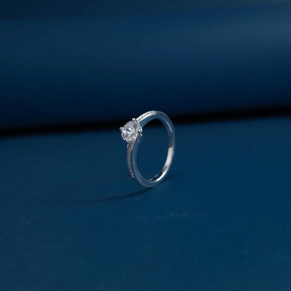 Starlight Solitaire Crystal Ring