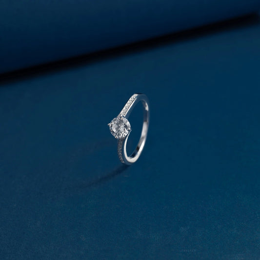 Starlight Solitaire Crystal Ring