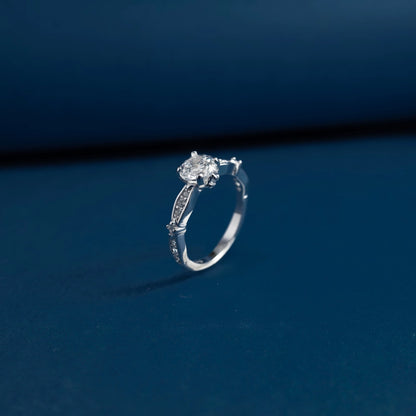 Twilight Solitaire Crystal Ring