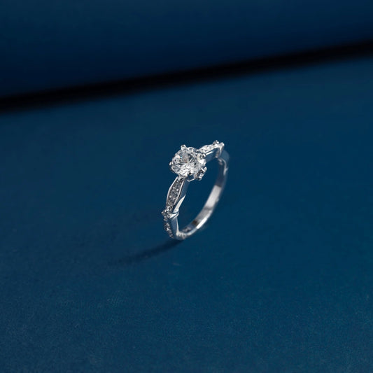 Twilight Solitaire Crystal Ring