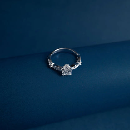 Twilight Solitaire Crystal Ring