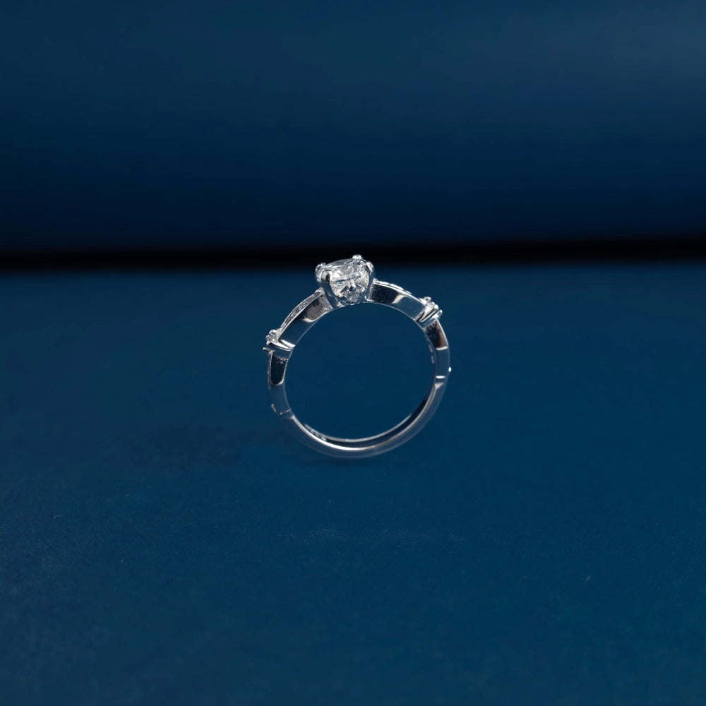 Twilight Solitaire Crystal Ring