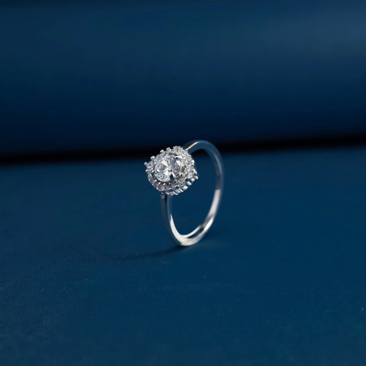 Marquise Halo Crystal Ring