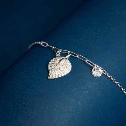 Crystal Strawberry Charm Bracelet