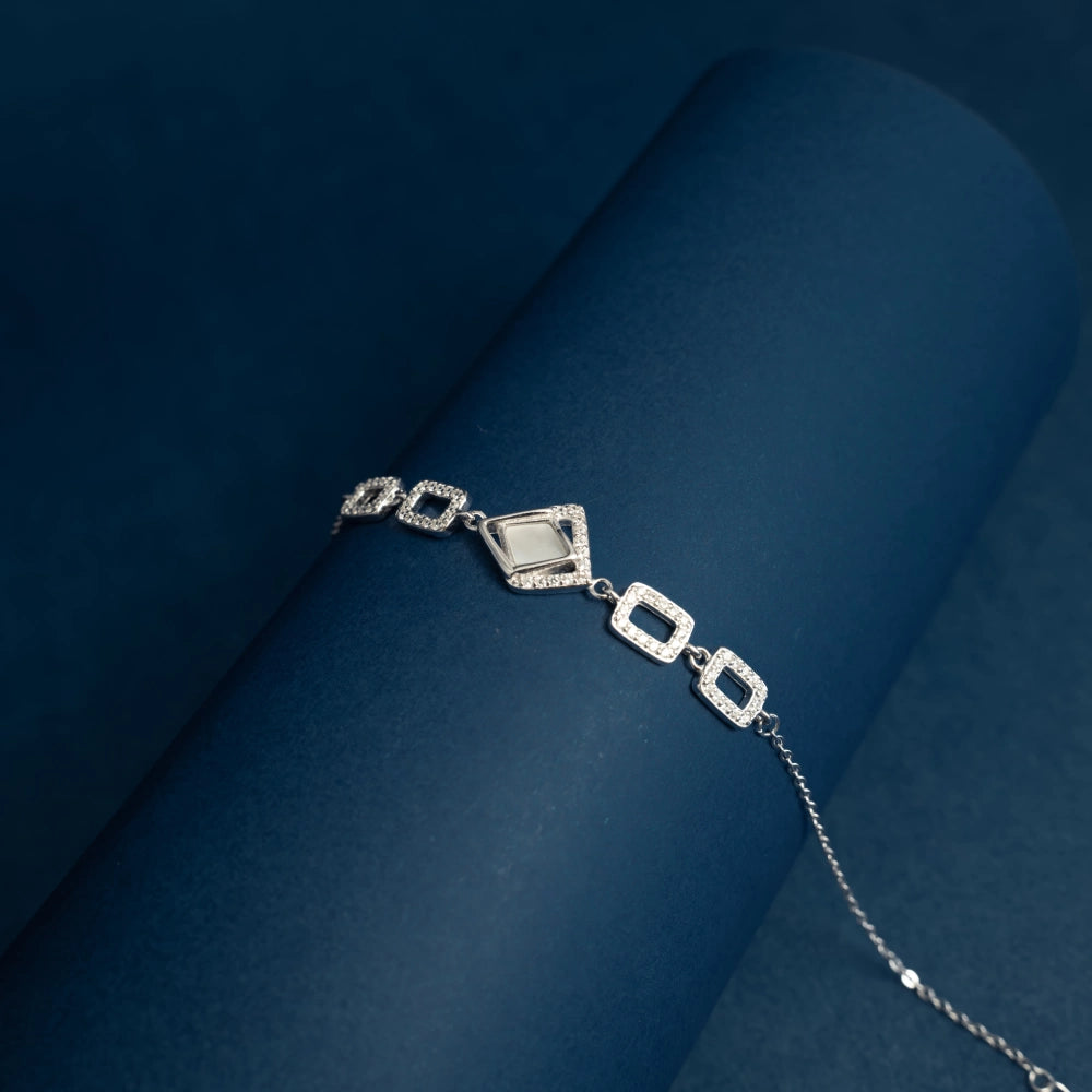 Diamond Accent Mother of Pearl Bracelet