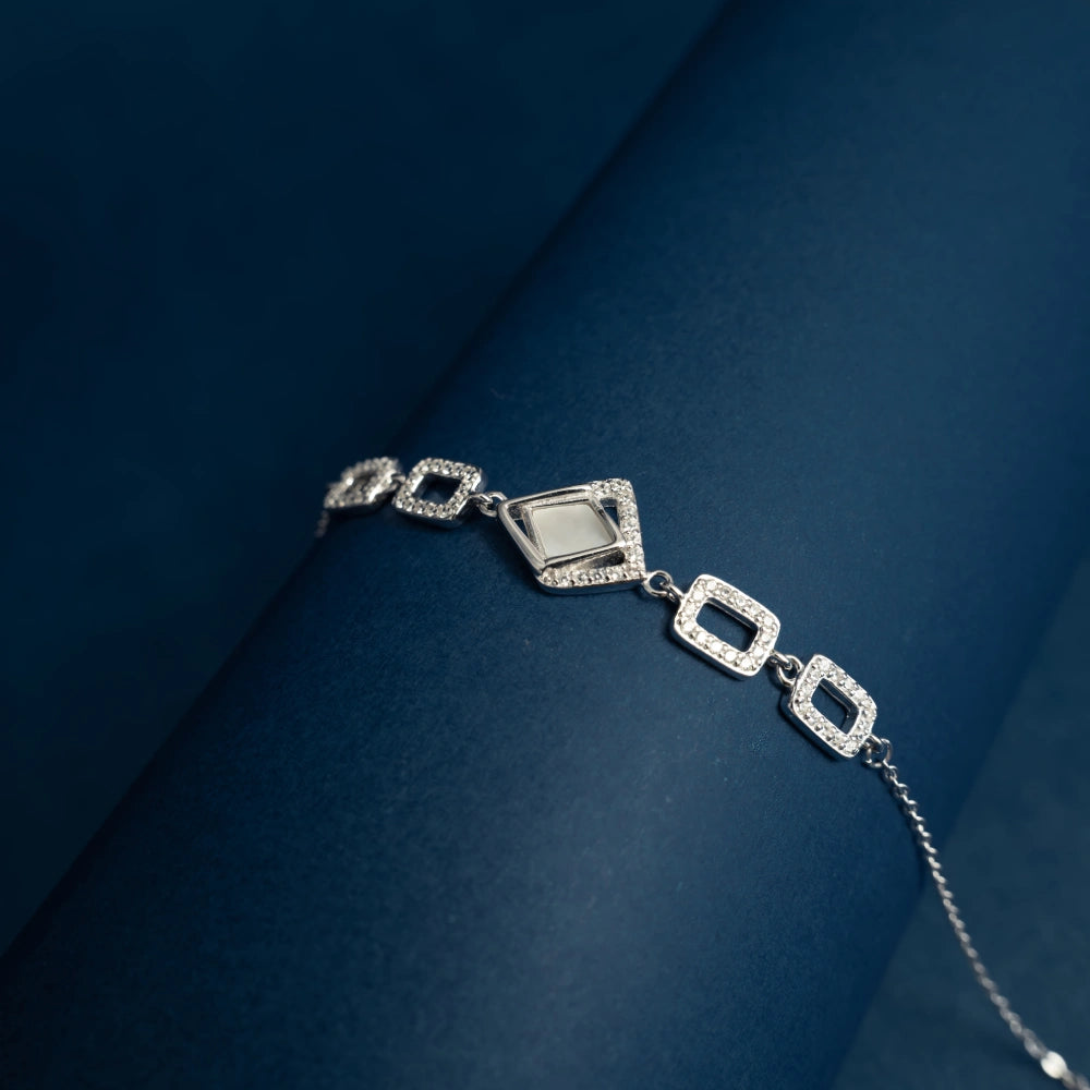 Diamond Accent Mother of Pearl Bracelet