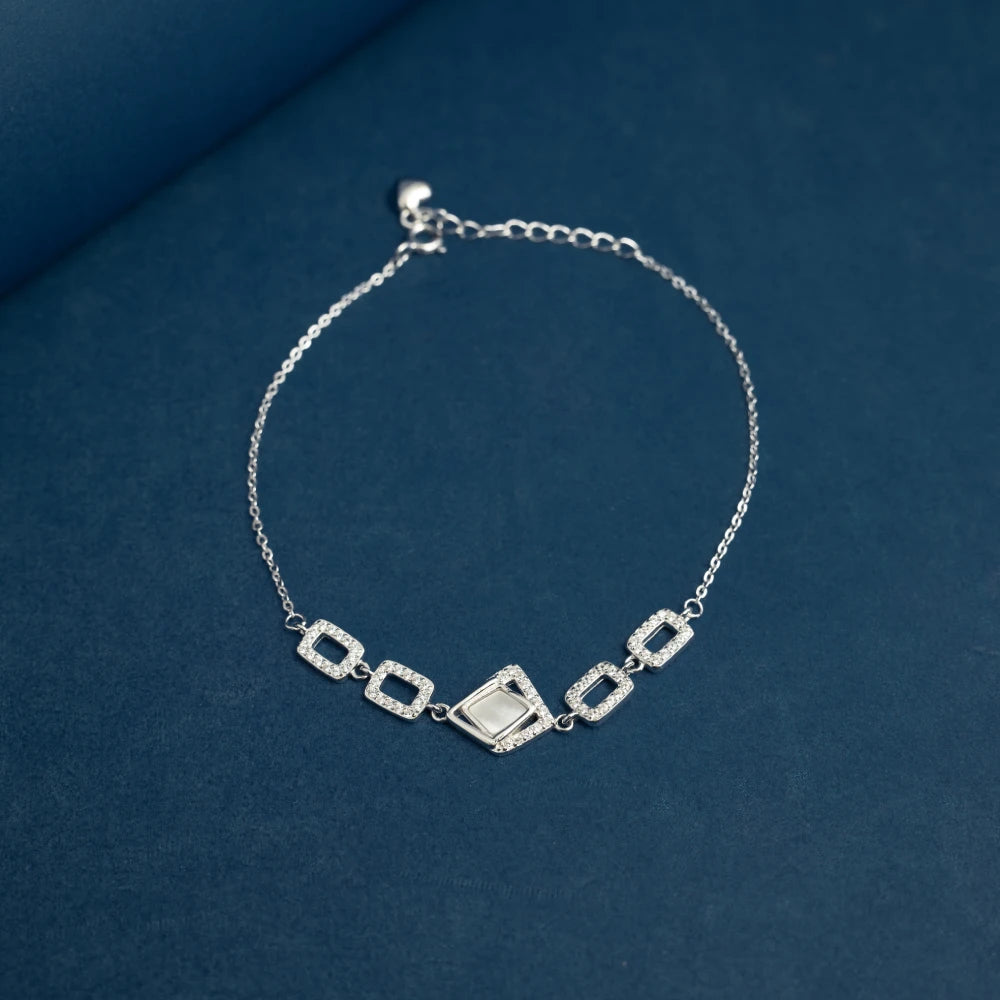 Diamond Accent Mother of Pearl Bracelet